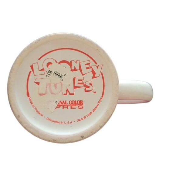 Vintage Tweety Bird & Sylvester Cat Looney Tunes Warner Bros. 1996 Coffee Cup - Picture 4 of 5